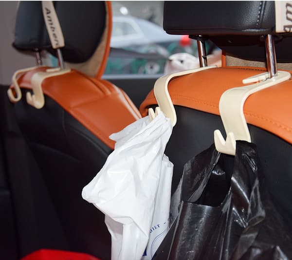 Auton säilytyskoukut takaistuimen koukku lompakon pidike (4 kpl ruskea)