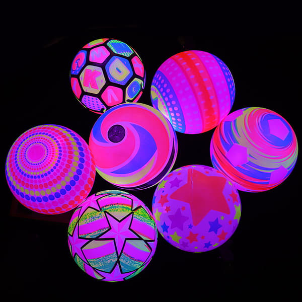 Stor læderbold 21cm orange basketball forældre-barn interaktiv tre-farvet bold strand regnbuebold vandmelonbold Rainbow beach ball (random pattern)
