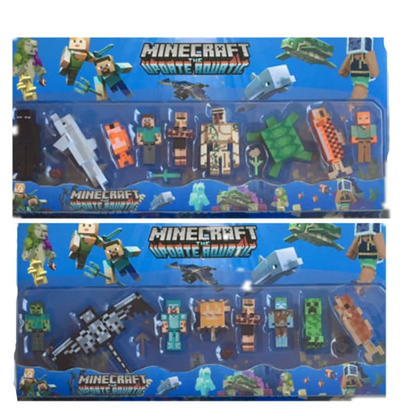 Minecraft ornamenter dukke creeper Steve lille sort dukke 6 dolls