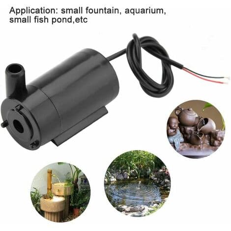 5 st mini vattenpump, 3W 220V DC 3V-5V dränkbar plastpump för akvariumfontän