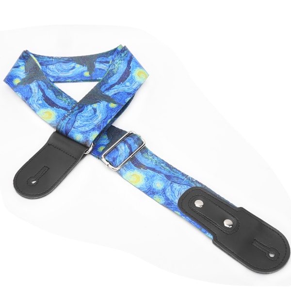 Gitarrband Nylonband Andningsbart Musikinstrument Tillbehör för Akustisk/Elgitarr Bas 5cm Star Series