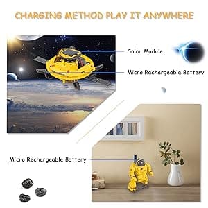 Solar Robot Kit 6-i-1, STEM Byggeleke for Barn 8-12 År, Romprosjektgave