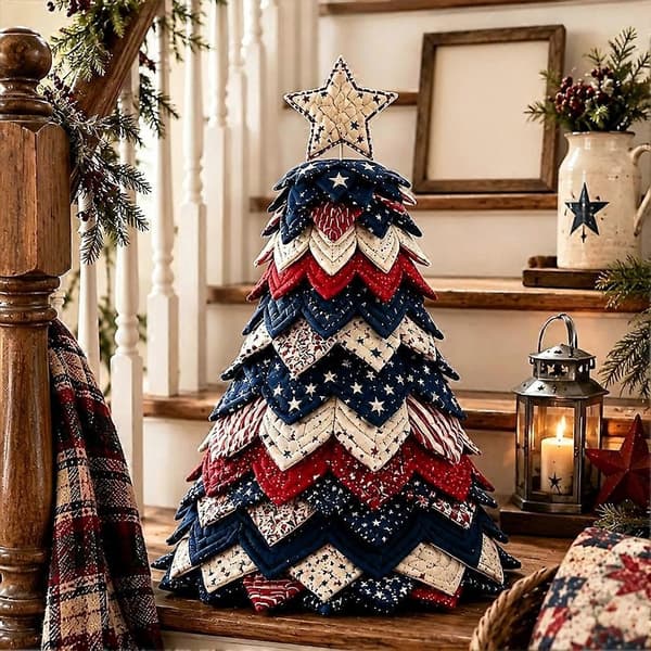 DIY Halloween Quilted Fabric Tree Kit 3D Padded Sewing Craft Kit Handmade Halloween Table Decoration Gift for Craft Lovers A