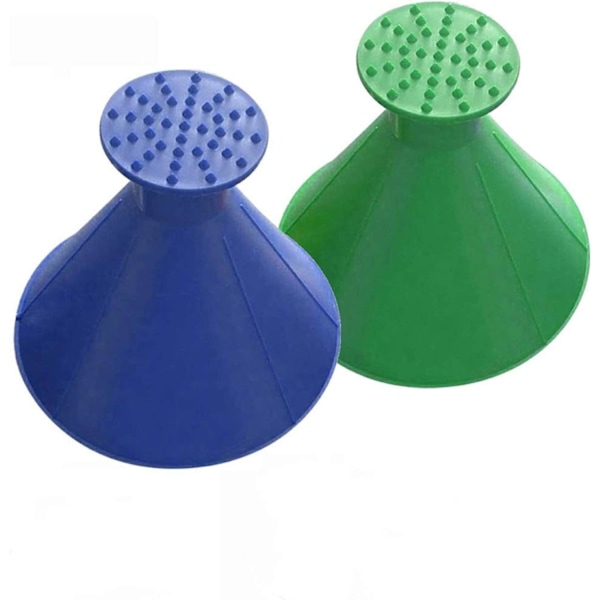 Rund konform multifunksjonell isskrape - Stil 1 - 2 stk Style 1 - 2 Pcs Blue&Green