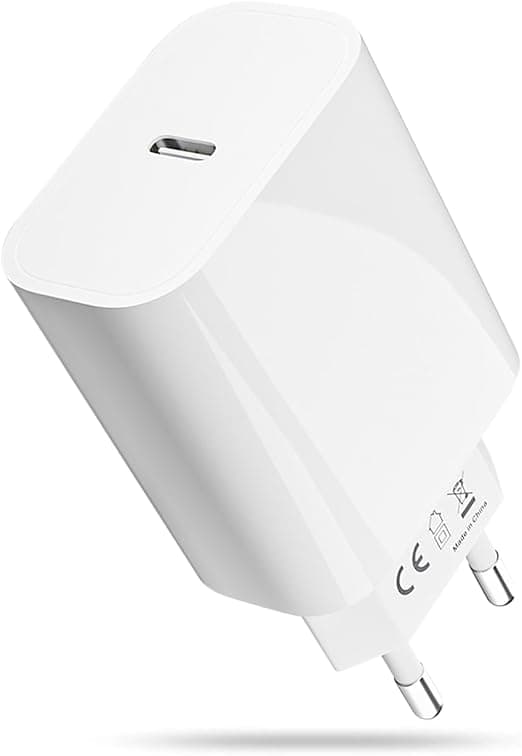 2-pak 20W USB C Oplader Ladekabel til iPhone Serie, iPad Strømadapter, USBC Adapter Hurtigoplader med 2M USB C Hurtigopladningskabel