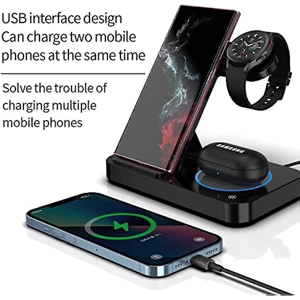 Trådlös laddare för Samsung-enheter Galaxy S22-laddning