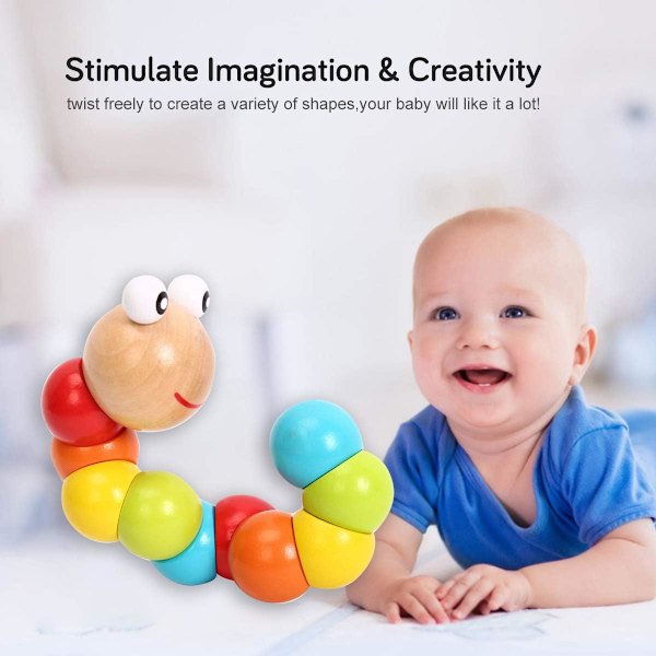 Imeväisille lelut - Toukka Twisting Baby Boy ja Baby Girl lelut (2 pakkausta)