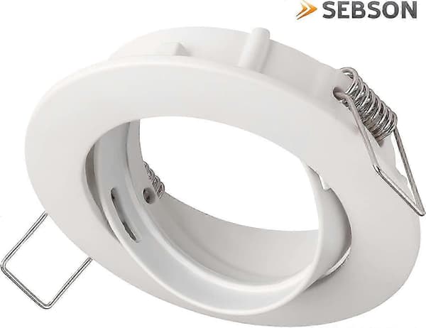 12x Justerbar Downlight GU10 Montering Hvid