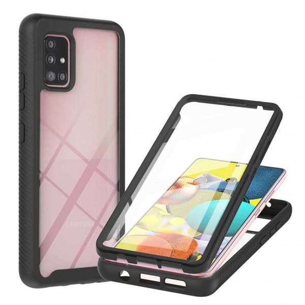 Samsung A51 Heldekkende Premium 3D Deksel ThreeSixty Transparent Transparent