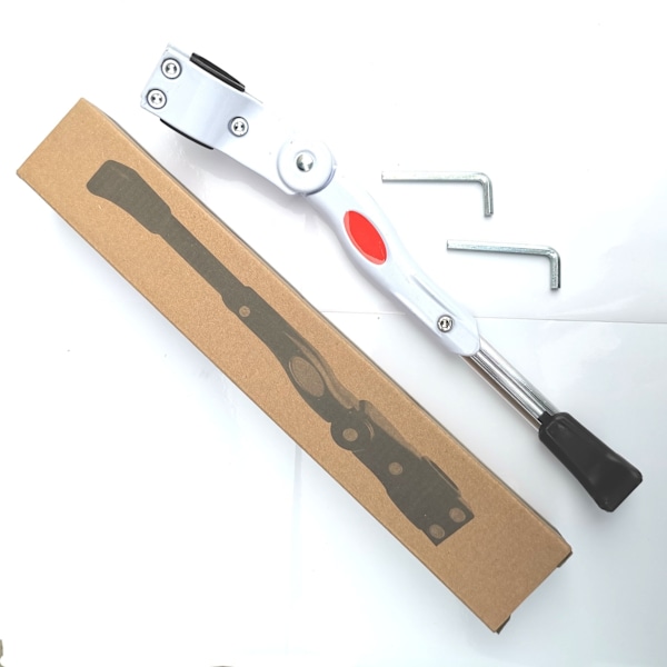 Mountainbike cykel aluminiumslegering enkelt støtte fodstøtte aluminiumslegering støtte sidestøtte enkelt støtte stige cykeltilbehør White box + 4/5 tools