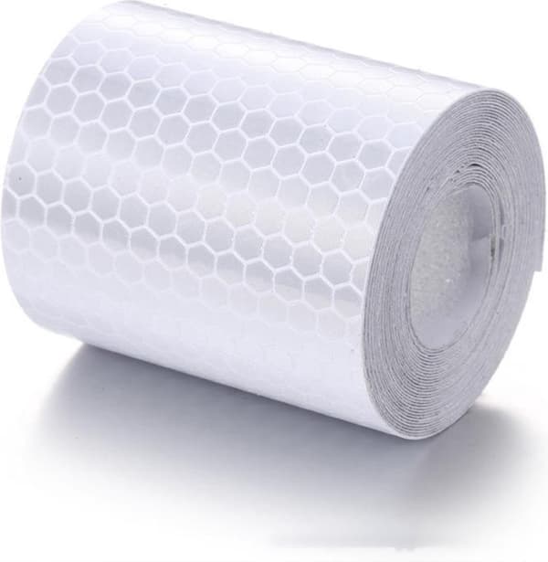 Reflekterende Tape Klasse 1 Selvklebende 2 Ruller Hvit Rød 5cm Bredde 300cm Lengde Per Rull