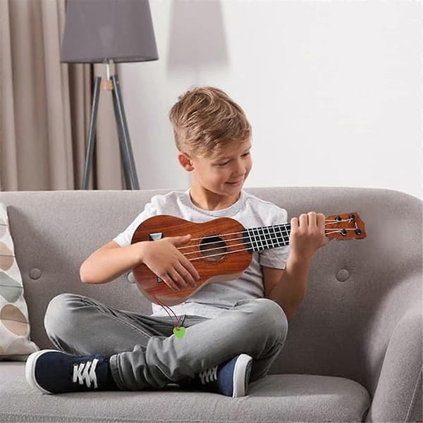 17-tums Barn Ukulele Gitarr 4-strängad Mini Gitarr Barn Musikalisk Instrument Leksaker med Plektrum för Småbarn