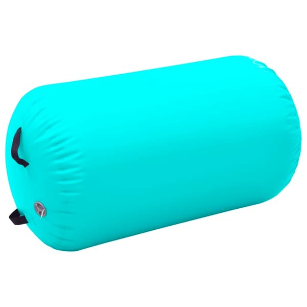 vidaXL Inflatable Gymnastics Roll with Pump 100x60 cm PVC Green Grön 4450