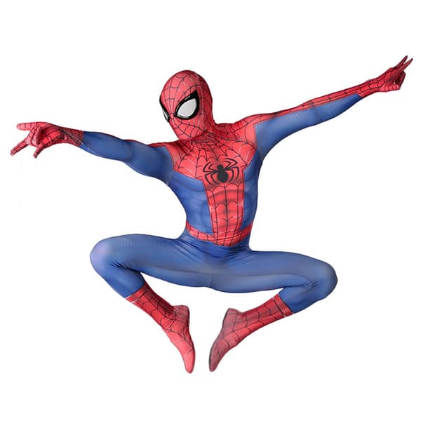 Elastisk Spandex Superhelt Bodysuit for Cosplay og Halloween, Helkropps Kostyme Jumpsuit for Menn og Gutter Adults S