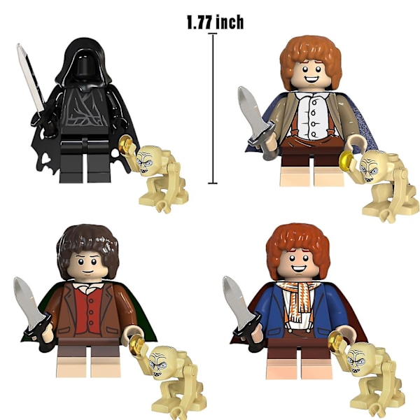 18 stk. Ringenes Herre Middelalder Riddere Minifigurer Leketøysett Antikk Militær Rustning Ork Soldater Byggeklosser [FW]