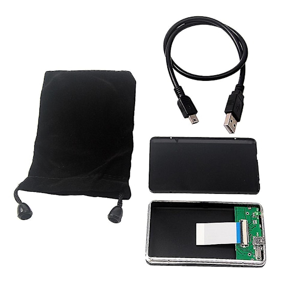 USB 2.0 till 1.8\" CE/ZIF Hårddisk HDD Aluminiumkapsling Externt Fodral