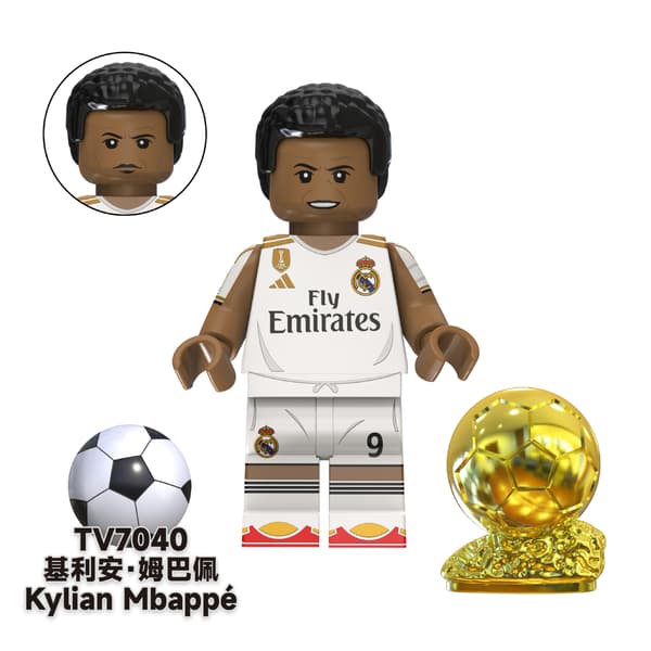 Fodboldserie stjerne VM-kamp minifigurer børnelegetøj samling byggeklodser pose TV7038