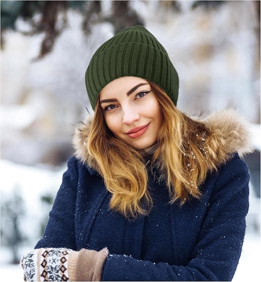 Varm strikket lue for menn kvinner barn vinter skull cap unisex daglig klassisk grønnsaksdesign