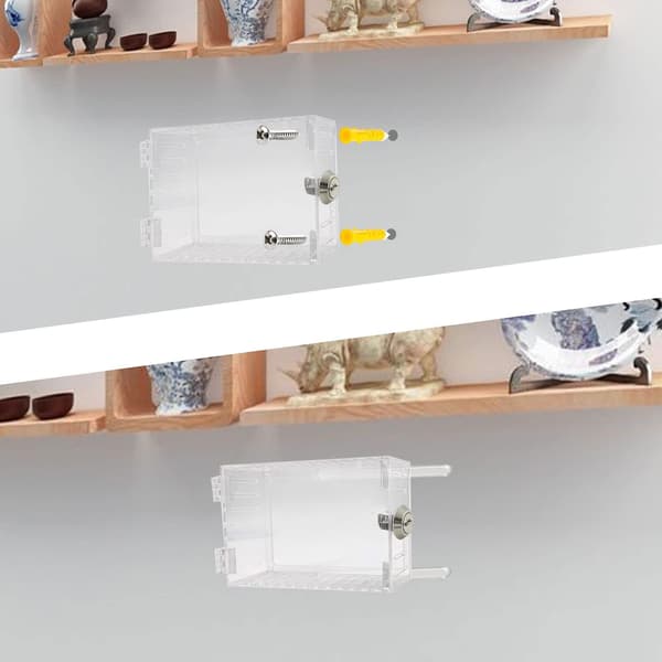 Universal termostatlåda med nyckel, stort transparent lock för väggmonterad termostat, skydd