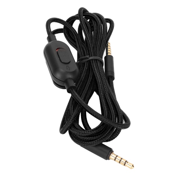 Gaming Headset-kabel Vävd Hörlurskabel med Volymkontroll och Tystnadsknapp för Logitech G Pro G Pro X G433 G233 Svart