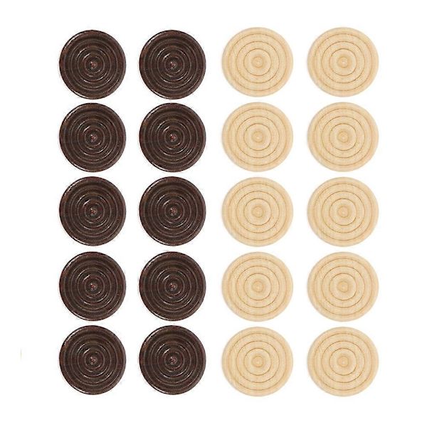 96 stk. Universal Rund Backgammon Skak Skakbrikker Træ Backgammon Skakbrikker