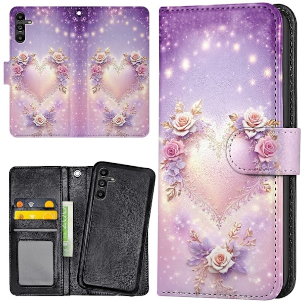 Samsung Galaxy A55 5G - Wallet Case/Etui Hjerte 150
