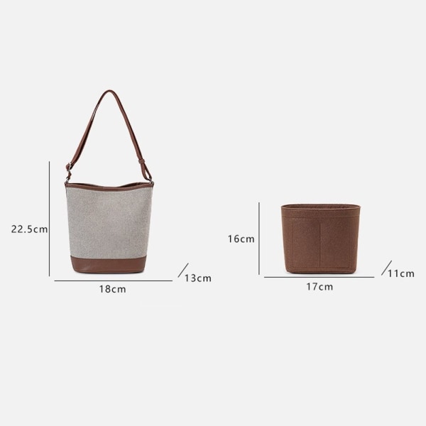 Bucket Bag Indsats Taske Linner Taske BEIGE 2 2 beige beige 2-2