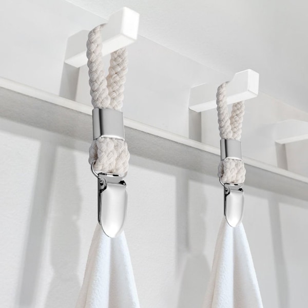 4 stk Håndkleklype Håndkleholder HVIT white