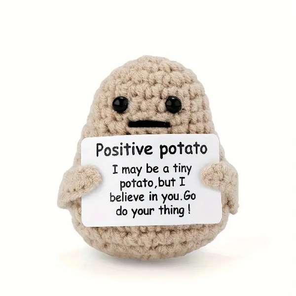 pc Mini Rolig Positiv Potatis, Söt Ullvirkad Stickad Potatisleksak,