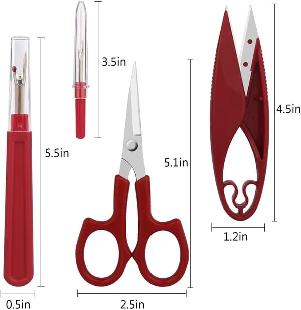 Sprettekniv Stingfjerner og Trådkutter med 2 Store 2 Små Sprettekniver 1 Pakke Trådkuttere 1 Pakke 5 Tommers Saks