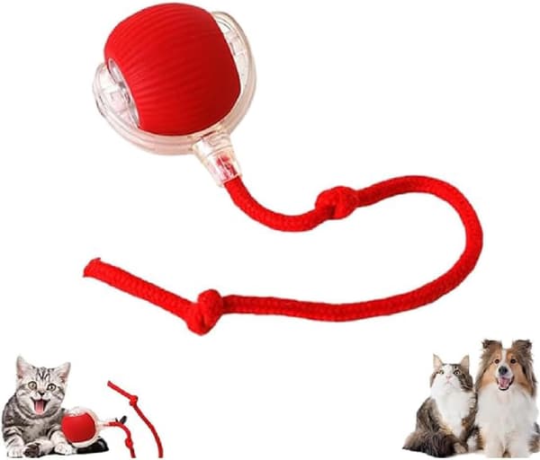 Interaktiv Smart Bold Legetøj til Hunde & Katte, 360° Rullende Red