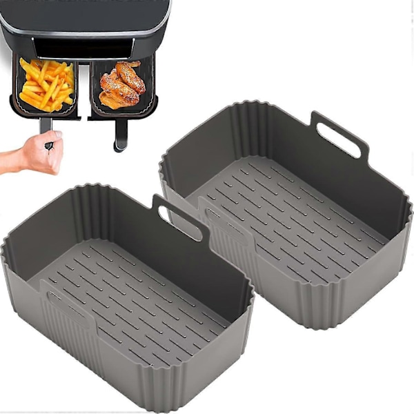 Airfryer-lisätarvikkeet airfryer-uuniin mikroaaltouuniin (2 x harmaa)