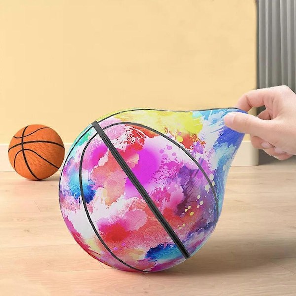 Handleshh Stille Skum Basketball Indendørs Dribbling Stille Basketball - Perfekt Farverig Colourful 21cm