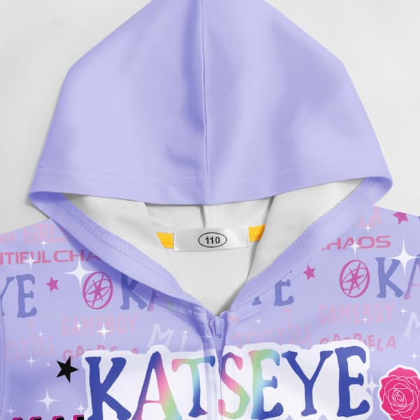 Hættetrøje til børn, jakke, top, grafisk print, pullover, overtøj 36398 Pink 130 yards