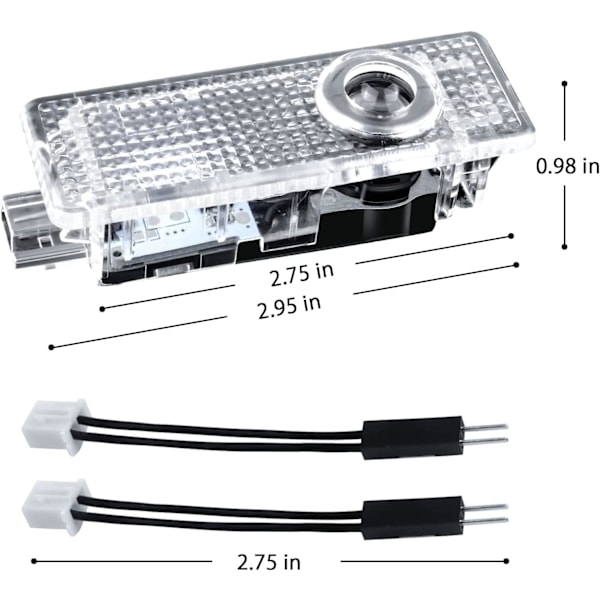 LED-projektor til bildøre, 4-pak 3D Ghost Light-opgradering, fantastisk