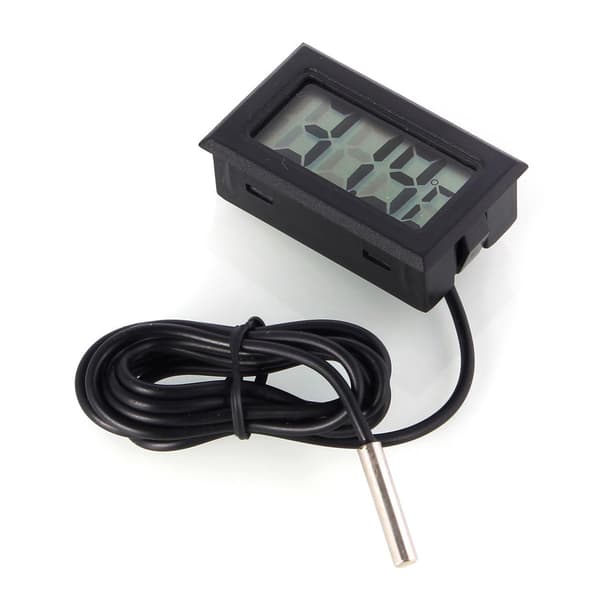 Digital LCD Termometer Temperaturkontroll med Extern Sond för Akvarium Kyl Frys - Svart
