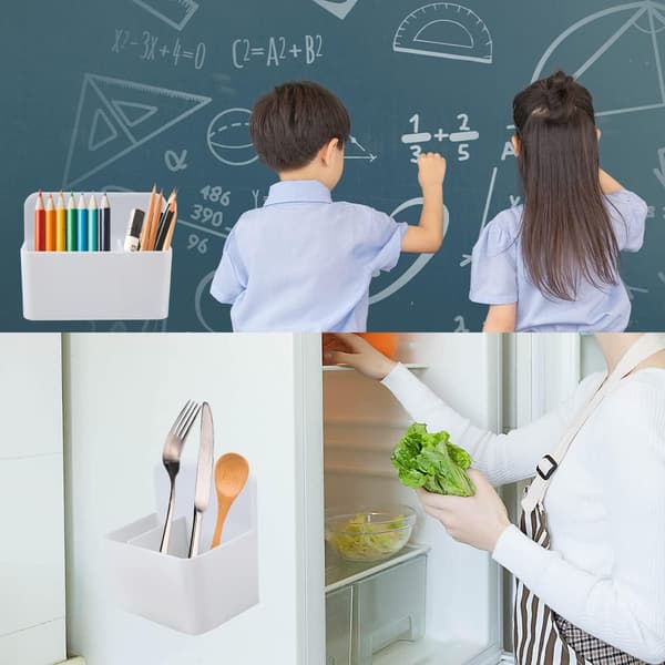 Magnetisk Pennhållare 2 Delar Whiteboard Tillbehör Väggmonterad Pennkopp För Kylskåp Kontor Hem