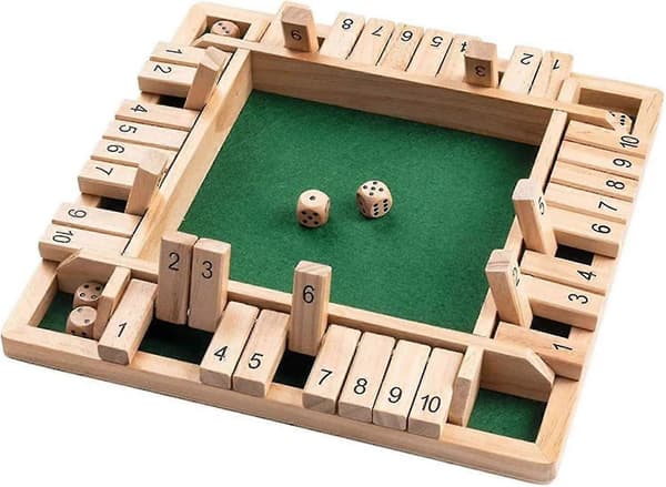 Brädspel, 4 Stäng rutan Tärningsspel Matematik Pub Brädtärningar Spel Resor 4 Brädspel Semesterkul