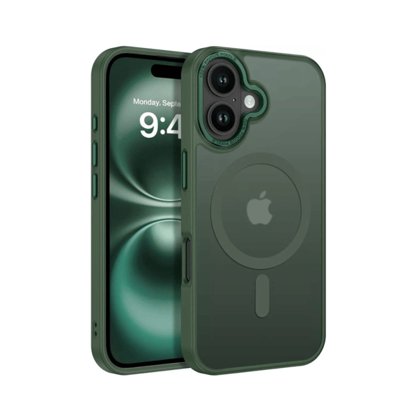 iPhone 17 Deksel - Magsafe Frostet Deksel – Mørkegrønn green