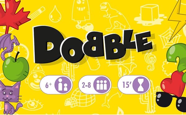 Asmodee 8231 Dobble Kids Kortspel - Italiensk version, Ålder 4-99