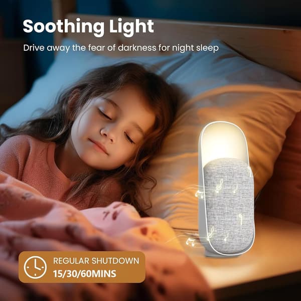 Bluetooth Højttaler Natlampe 3 i 1 Dæmpbar LED Sengelampe USB Genopladelig til Soveværelse Stue Sort