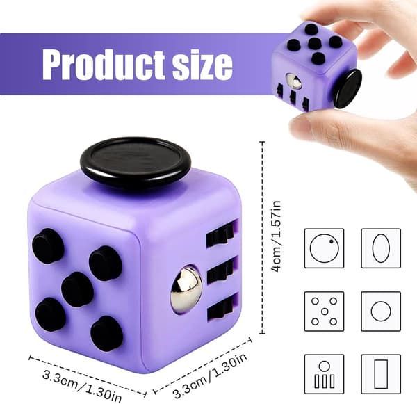 Fidget Legetøj til Angst Sensorisk Legetøj Stressreducerende Legetøj Fidget Cube til Børn Anti-Angst Legetøj til Børn og Voksne - Beroligende Cube