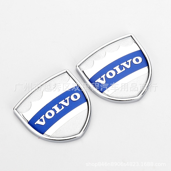 Sopii Volvo VOLVO Volvo S60 S90 XC60 XC90 -malleihin, muokattu suojakilpi auton logo autotarra takamerkki Silver and red pair