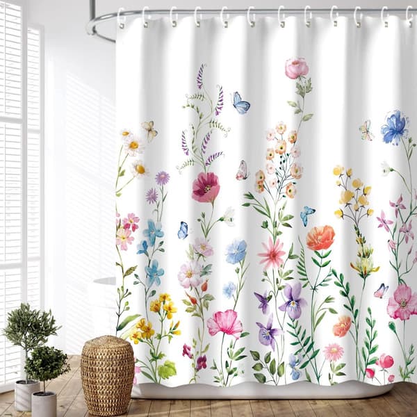 Dusjforheng Anti-mugg 180x200cm Med Vekter Og Ringer Vanntett Premium kleur