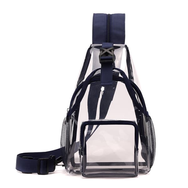 Transparent crossbodyväska/bröstväska/liten ryggsäck Gray