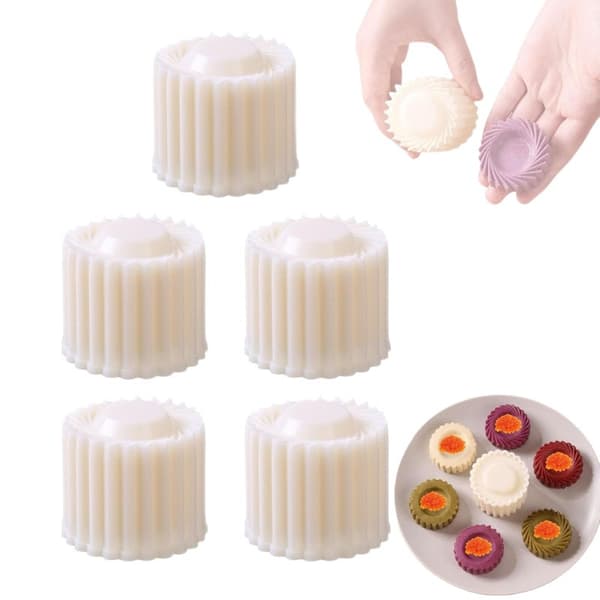 2-i-1 Dobbeltsidet Kageform til Desserter Bagning white Pastry molds [pack of 8]