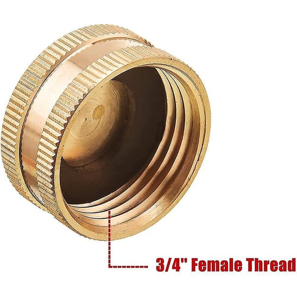 Trädgårdsslang Hane Ändlock, Mässingskranlock med Extra 12 Brickor, 3/4 Tum, 4-Pack