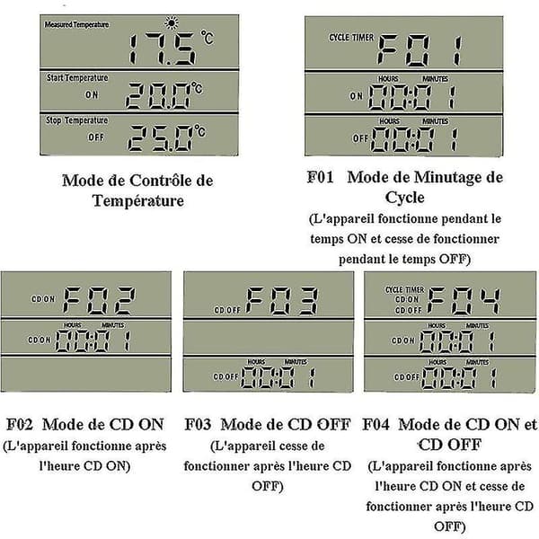 Plug-in Termostat Digital Temperaturregulator Opvarmning Køling Med Probe, LCD Plug Temperaturregulator Timer Til Akvarium Inkubator Drivhus