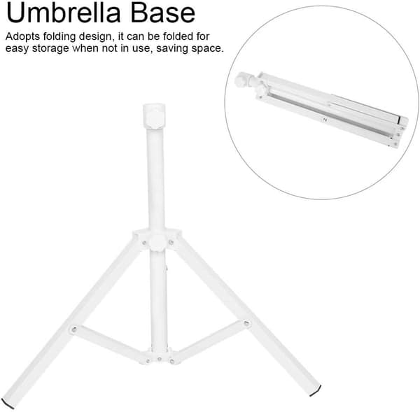 Bærbar paraplyfot, sammenleggbar strandparaplyholder, justerbart bærbart paraplystativ med støttebase