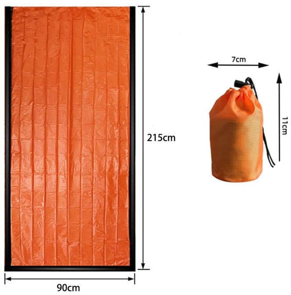 4-pack nödsovsäckar - Vattentät termisk överlevnadsfilt 215x90cm - Lätt Bivy-säck för camping vandring utomhusöverlevnad